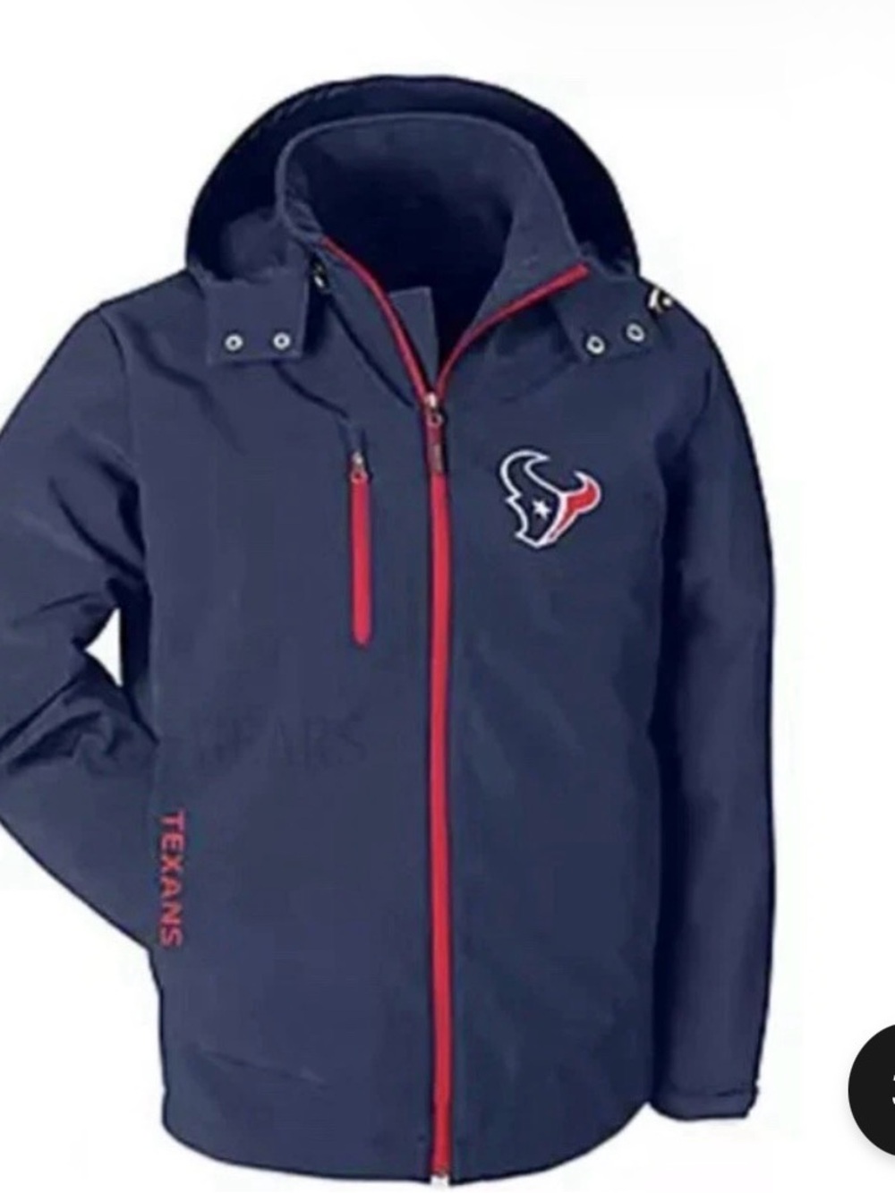 Navy Softshell Jacket with Red Trim